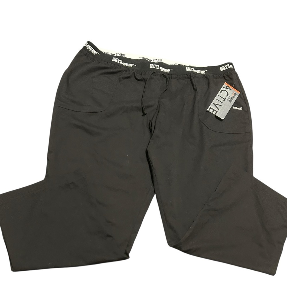 Greys Anatomy‎ Barco Active Scrub Pants Black Drawstring Waistband New With Tags